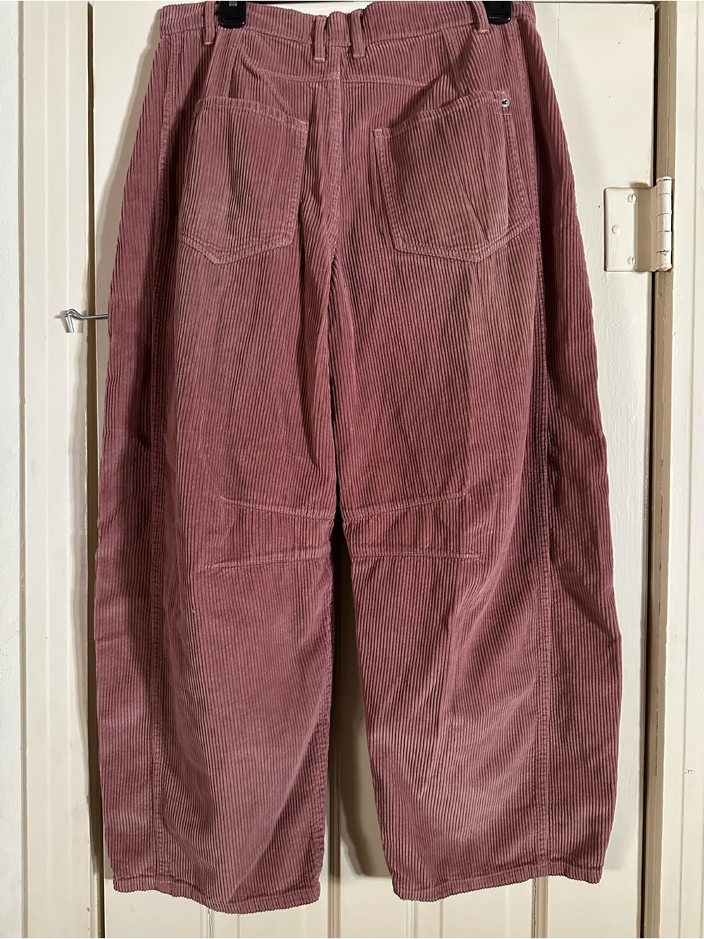 We The Free Good Luck Mid-Rise Cord Barrel Jeans in Withered Rose - Picture 6 of 13